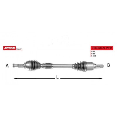 391010115R (KOMPLE AKS SOL ÖN CLIO IV JOY 2012> 1.5 DCI 662 MM) (MARKA: MAIS) (OEM:391010115R)