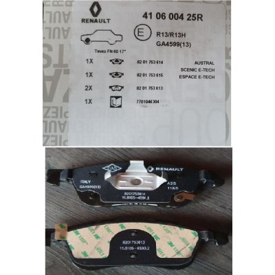 410600425R (Austral Ön Fren Balatası Takımı 2022->) (MARKA: MAIS) (OEM:410600425R)