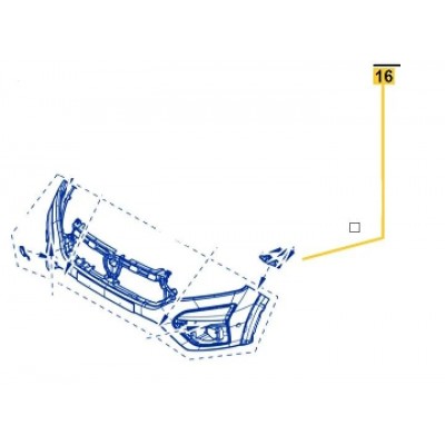 622232079R (ÖN TAMPON SOL SUPORT) (MARKA: MAIS) (OEM:622232079R)