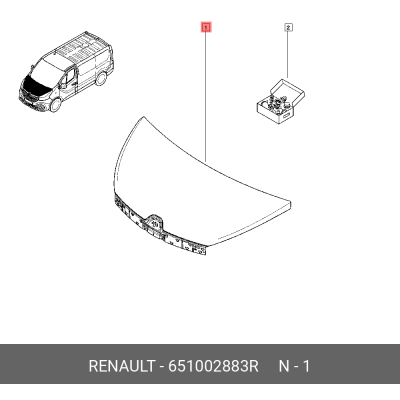 651002883R (ÖN KAPUT) (MARKA: MAIS) (OEM:651002883R)