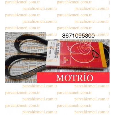 8671095300 ((6PK1200)KANALLI KAYIŞ CLIO II-III-FLUENCE-KNG-MGN II-III-SCENIC III-SYMBOL 1.5 DCİ K9K) (MARKA: MOTRIO) (OEM:117205191R)
