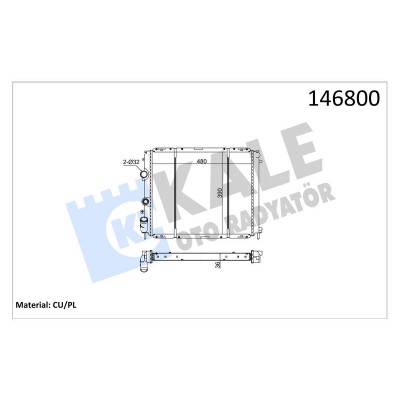 KALE-0534342PA (RADYATOR CLIO II KANGOO 1.9D (98 03) 2 SIRA PA) (MARKA: KALE) (OEM:KALE-0534342PA)