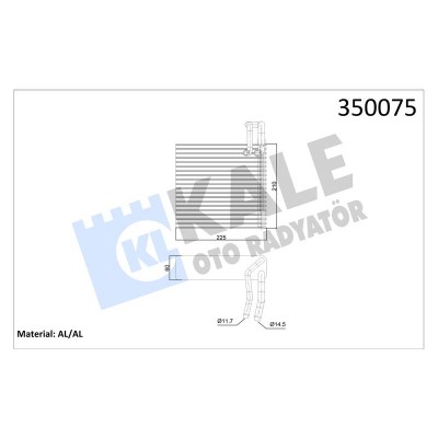 KALE-350075 (EVAPORATOR LOGAN DUSTER SANDERO - MODUS DUSTER SANDERO - MICRA ) (MARKA: KALE) (OEM:KALE-350075)