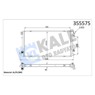 KALE-355575 (SU RADYATORU MASTER III 2006 > MOVANO ) (MARKA: KALE) (OEM:KALE-355575)