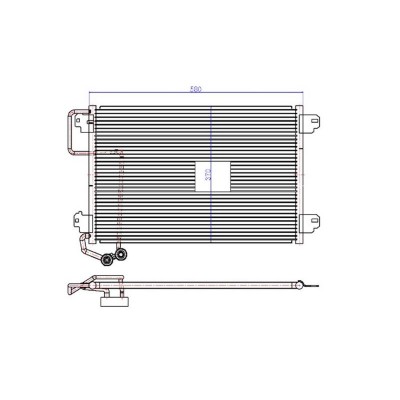ORIS-CRN383016 (KLIMA RADYATORU (KONDANSER) SCENIC I (99 03) 1.4 16V 2.0 16V 1.9DCI (F9Q.7.34) (580x384x16) ) (MARKA: Oris) (OEM:ORIS-CRN383016)