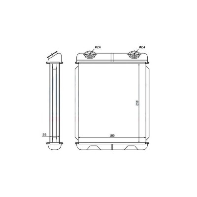 ORIS-KRN010026 (KALORIFER RADYATORU LAGUNA II (AC+KLIMASIZ) (210x184x26) ) (MARKA: Oris) (OEM:ORIS-KRN010026)