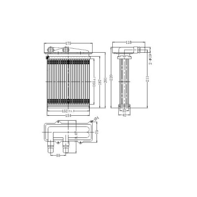 ORIS-KRN013032 (KALORIFER RADYATORU TRAFIC 2.0 DCI 01> (165X152X32) (OTO. MEK.) ) (MARKA: Oris) (OEM:ORIS-KRN013032)