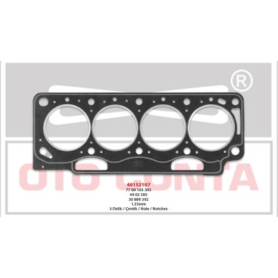 OTC-40152107 (SILINDIR KAPAK CONTA LAGUNA MEGANE SCENIC F9Q 3 DELIK 1.55 ) (MARKA: Oto Conta) (OEM:OTC-40152107)