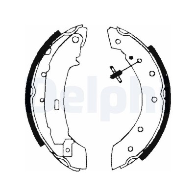 DEL-LS1717 (ARKA FREN BALATASI PABUCLU P106 P206 P306 SAXO CLIO II SYMBOL LAGUNA TWINGO LOGAN 04=> SANDERO 08=>) (MARKA: Delphi) (OEM:DEL-LS1717)