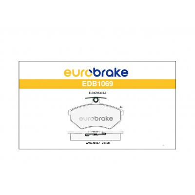 ERB-EDB1069 (FREN BALATASI ON CADDY II (95-04)GOLF II-III(90-99)PASSAT (88-96)CORDOBA-IBIZA(99-02)TOLEDO (93-99)) (MARKA: EUROBRAKE) (OEM:ERB-EDB1069)