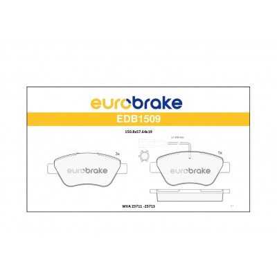 ERB-EDB1509 (FREN BALATASI ON BRAVO 2007 - EGEA 1.6 MJET) (MARKA: EUROBRAKE) (OEM:ERB-EDB1509)