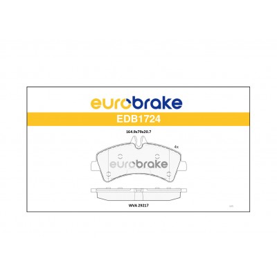 ERB-EDB1724 (FREN BALATASI ARKA CRAFTER SPRINTER 2.5 TDI 06=> CIFT TEKER) (MARKA: EUROBRAKE) (OEM:ERB-EDB1724)