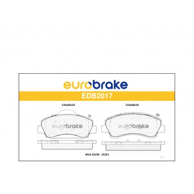 ERB-EDB2017 (FREN BALATASI ON P301 P308 II 13> C-ELYSEE 1.2 VTI 12> C4 CACTUS 14>) (MARKA: EUROBRAKE) (OEM:ERB-EDB2017)