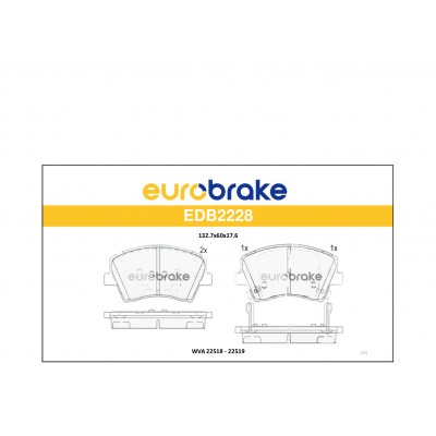 ERB-EDB2228 (FREN BALATASI ON ELENTRA IONIQ 1.6 2.0 2015 >) (MARKA: EUROBRAKE) (OEM:ERB-EDB2228)