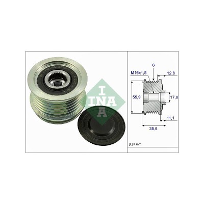 INA-535004110 (ALTERNATOR KASNAGI (RULMANLI)PASSAT A4 A6 1.8 2.0 TFSI (BZB)) (MARKA: İna) (OEM:INA-535004110)