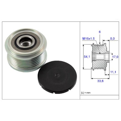 INA-535005910 (ALTERNATOR KASNAGI (RULMANLI)  DUCATO SUCUDO BOXER JUMPER PARTNER BERLINGO 2.0 HDI 02=> MONDEO 07=>) (MARKA: İna) (OEM:INA-535005910)