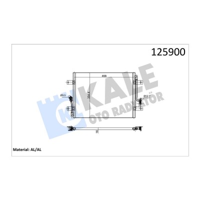 KALE-010ABC010 (KONDENSER PALIO 1.2 1.6 16V ALBEA 1.2 1.4 1.6 16V 1.3 MJTD STRADA 1.2 1.3D MJET AL/BRZ) (MARKA: KALE) (OEM:KALE-010ABC010)
