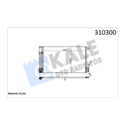 KALE-010ABC080 (KLIMA RADYATORU COMBO D-CORSA D-E ADAM-BIPPER-TEPEE-NEMO 1.2-1.4 HDI 08=>FIORINO 1.4-1.3D MJ 07=>) (MARKA: KALE) (OEM:KALE-010ABC080)