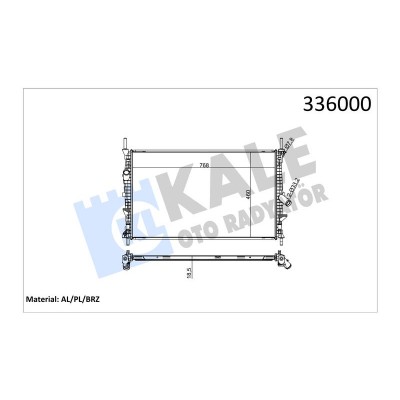 KALE-0222321AB (RADYATOR TRANSIT CUSTOM V362 V363 2.2 TDCI (12+) (MT) AL/PL/BRZ) (MARKA: KALE) (OEM:KALE-0222321AB)