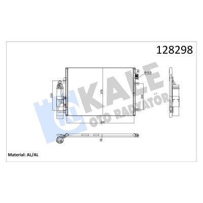 KALE-050ABC030 (KLIMA RADYATORU CLIO II KANGOO ) (MARKA: KALE) (OEM:8200757789)