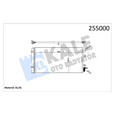 KALE-050ABC060 (KLIMA RADYATORU MEGANE FLUENCE 09> MEGANE III 09> SCENIC III 09> 1.2TCe 1.5dCi 1.6 1.9dCi 2.0 MUSURL) (MARKA: KALE) (OEM:921003293R)