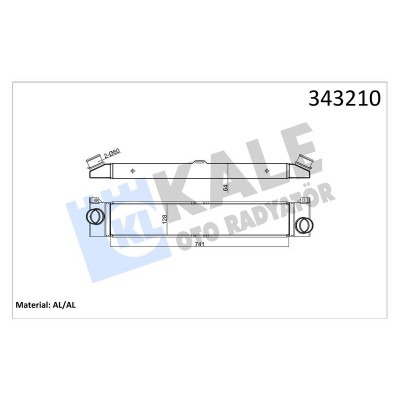 KALE-343210 (INTERCOOLER BOXER III - JUMPER III 2.2HDI 3.0HDI E4 E5 (06+) DUCATO III 2.3JTD AL PL BRZ) (MARKA: KALE) (OEM:KALE-343210)