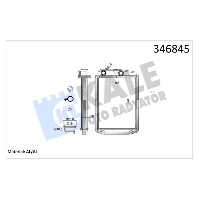 KALE-346845 (KALORIFER RADYATORU BOXER JUMPER DUCATO III 06>) (MARKA: KALE) (OEM:KALE-346845)