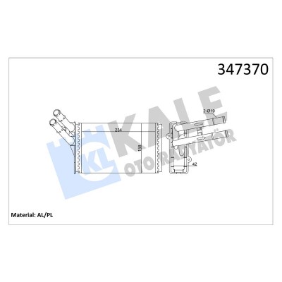KALE-347370 (KALORIFER PASSAT A4 SUPERB (97-00) ) (MARKA: KALE) (OEM:KALE-347370)