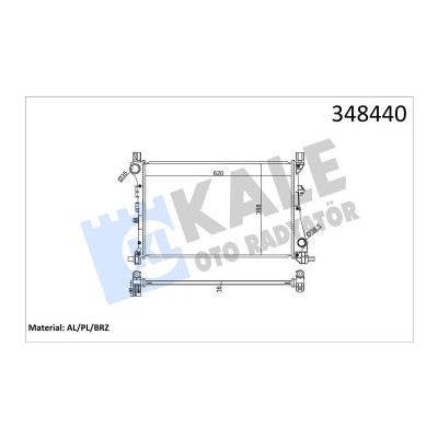 KALE-348440 (SU RADYATORU EGEA 1.3 MJET 1.4 BENZINLI (MT) AL PL BRZ) (MARKA: KALE) (OEM:KALE-348440)