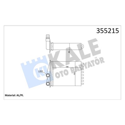 KALE-355215 (KALORIFER TRAFIC IIKALORIFER MEKANIK) (MARKA: KALE) (OEM:7701065763)