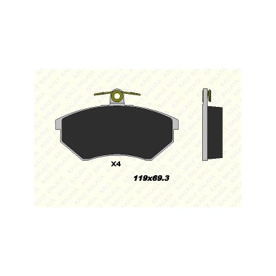 KB-20168 162 14 ANS KD13 (FREN BALATASI ON INCE IBIZA CORDOBA TOLEDO 93-99 GOLF II III 84-92 PASSAT II III 85-97 INCA 99-01) (MARKA: KALE BALATA) (OEM:KB-20168 162 14 ANS KD13)