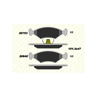KB-20753 180 05 ANS KD13 (FREN BALATASI ON ESCORT II III IV FIESTA I II III IV VAN ORION I II P100 II PUMA SIERRA 76-02) (MARKA: KALE BALATA) (OEM:KB-20753 180 05 ANS KD13)