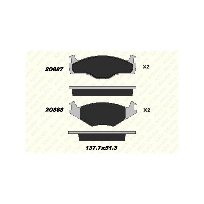 KB-20887 173 25 ANS KD13 (FREN BALATASI ON CORDOBA IBIZA II TOLEDO 93-99) (MARKA: KALE BALATA) (OEM:KB-20887 173 25 ANS KD13)