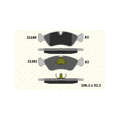 KB-21190 175 05 ANS KD13 (FREN BALATASI ON ASTRA F 92-98 VECTRA A 89-95 VECTRA B 96-02) (MARKA: KALE BALATA) (OEM:KB-21190 175 05 ANS KD13)