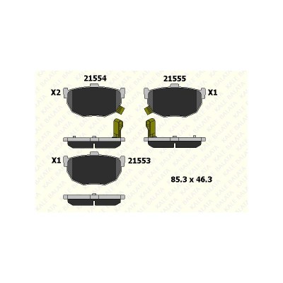 KB-21553 140 05 ANS KD13 (FREN BALATASI ARKA ELENTRA 96-06 CERATO 04=>) (MARKA: KALE BALATA) (OEM:KB-21553 140 05 ANS KD13)