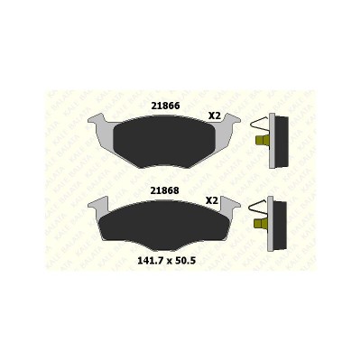 KB-21866 153 05 ANS KD13 (FREN BALATASI ON POLO IBIZA TOLEDO INCA CORDOBA 93-99) (MARKA: KALE BALATA) (OEM:KB-21866 153 05 ANS KD13)