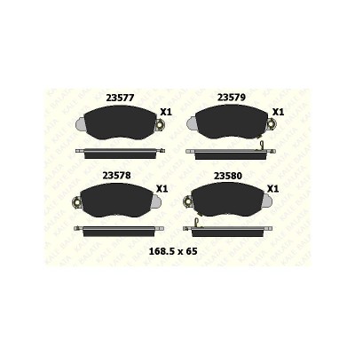 KB-23577 185 25 ANS KD20 (FREN BALATASI ON TRANSIT  V184 00-06) (MARKA: KALE BALATA) (OEM:KB-23577 185 25 ANS KD20)