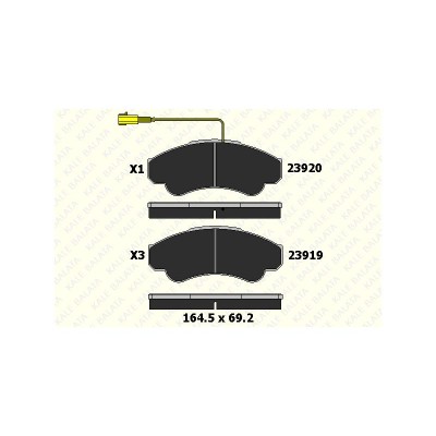 KB-23919 191 05 ANS KD20 (FREN BALATASI ON (FISLI) DUCATO BOXER JUMPER) (MARKA: KALE BALATA) (OEM:KB-23919 191 05 ANS KD20)