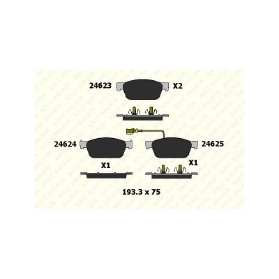 KB-24623 181 05 ANS KD13 (FREN BALATASI ON TRANSPORTER T5 T6 1.9 2.0 TDI 03=> FISLI) (MARKA: KALE BALATA) (OEM:KB-24623 181 05 ANS KD13)