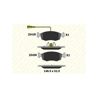 KB-25429 172 05 ANS KD13 (FREN BALATASI ON PUNTO EVO 500 500C 1.2 1.3 1.4 09=>) (MARKA: KALE BALATA) (OEM:KB-25429 172 05 ANS KD13)