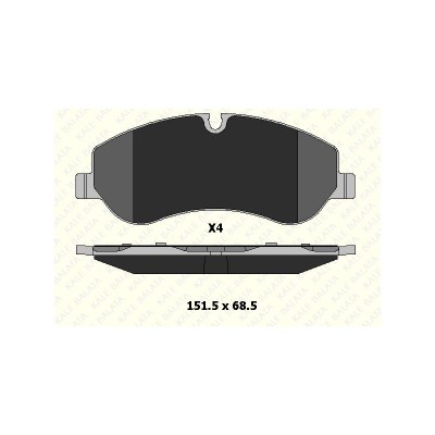 KB-25602 174 04 ANS KD20 (FREN BALATASI ON TOURNEO CUSTOM-TRANSIT CUSTOM 2.2 TDCI 12=> CIFT FISLI ) (MARKA: KALE BALATA) (OEM:KB-25602 174 04 ANS KD20)