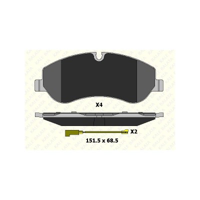 KB-25602 174 14 ANS KD20 (FREN BALATASI ON TRANSIT V362 CUSTOM TREND DELUX FISLI 12=>) (MARKA: KALE BALATA) (OEM:KB-25602 174 14 ANS KD20)