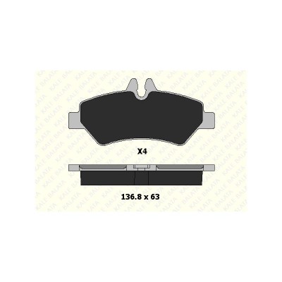 KB-29190 190 14 ANS KD20 (FREN BALATASI ARKA SPRINTER 906 CRAFTER 06=> (FISLI & AKSESUARLI)) (MARKA: KALE BALATA) (OEM:KB-29190 190 14 ANS KD20)