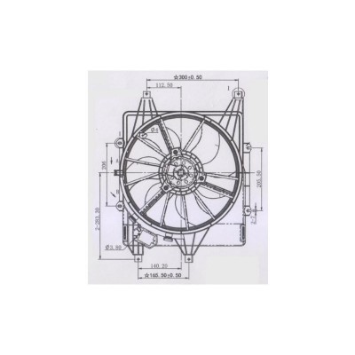 ORIS-FRN02700R (FAN MOTORU (DAVLUMBAZLI) CLIO II KANGOO 97> MEGANE I SCENIC I 1.5 DCI (99 03) (320W 380mm) ) (MARKA: Oris) (OEM:7701070217)