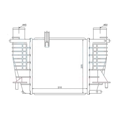 ORIS-IRN507064 (TURBO RADYATORU (INTERCOOLER) CLIO III 1.5 DCI 1.2 TCE JUKE 1.5 DCI 96645 A M (210X205X64) ) (MARKA: Oris) (OEM:8200471888)