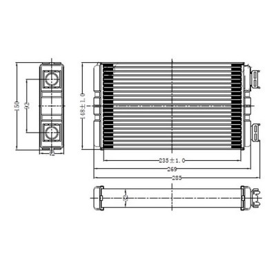 ORIS-KRN002032 (KALORIFER RADYATORU MEGANE I CLIO I R19 (234x157X42)  ) (MARKA: Oris) (OEM:7701204680)