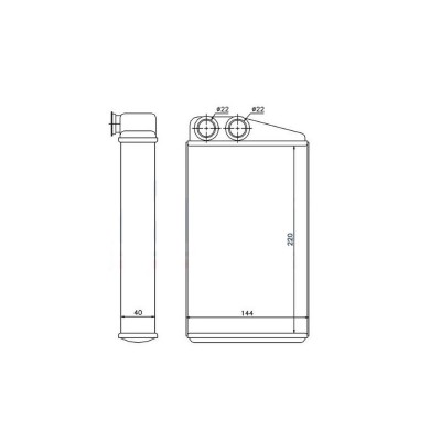 ORIS-KRN007040 (KALORIFER RADYATORU MEGANE II SCENIC II (220x150x40) ) (MARKA: Oris) (OEM:ORIS-KRN007040)