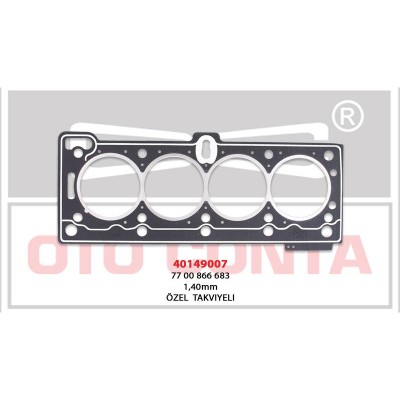 OTC-40149007 (SILINDIR KAPAK CONTASI  ( LPGLI ARACLARA OZEL  ) MEGANE I-CLIO II-SYMBOL 1.4-1.6 8V-R19 1.4I-DACIA S) (MARKA: Oto Conta) (OEM:OTC-40149007)