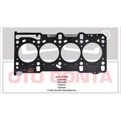OTC-42427506 (SILINDIR KAPAK CONTASI ( 1 KERTIK ) DOBLO FIORINO GRANDE PUNTO LINEA PANDA 1.3 MTJ ) (MARKA: Oto Conta) (OEM:OTC-42427506)
