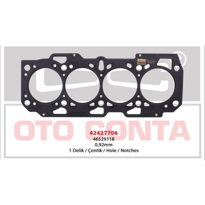 OTC-42427706 (SILINDIR KAPAK CONTA COK KATLI CELIK 0.92MM 1 DELIK DOBLO 1.9D ) (MARKA: Oto Conta) (OEM:OTC-42427706)